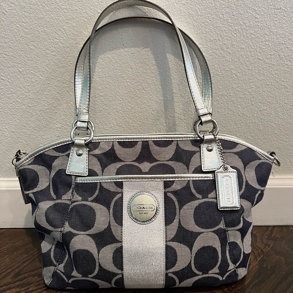 Cute Coach Alert! Rare COACH Demi Denim Handbag #F1249-17948.